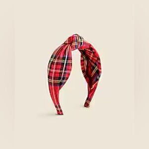 J. Crew Tartan knot headband